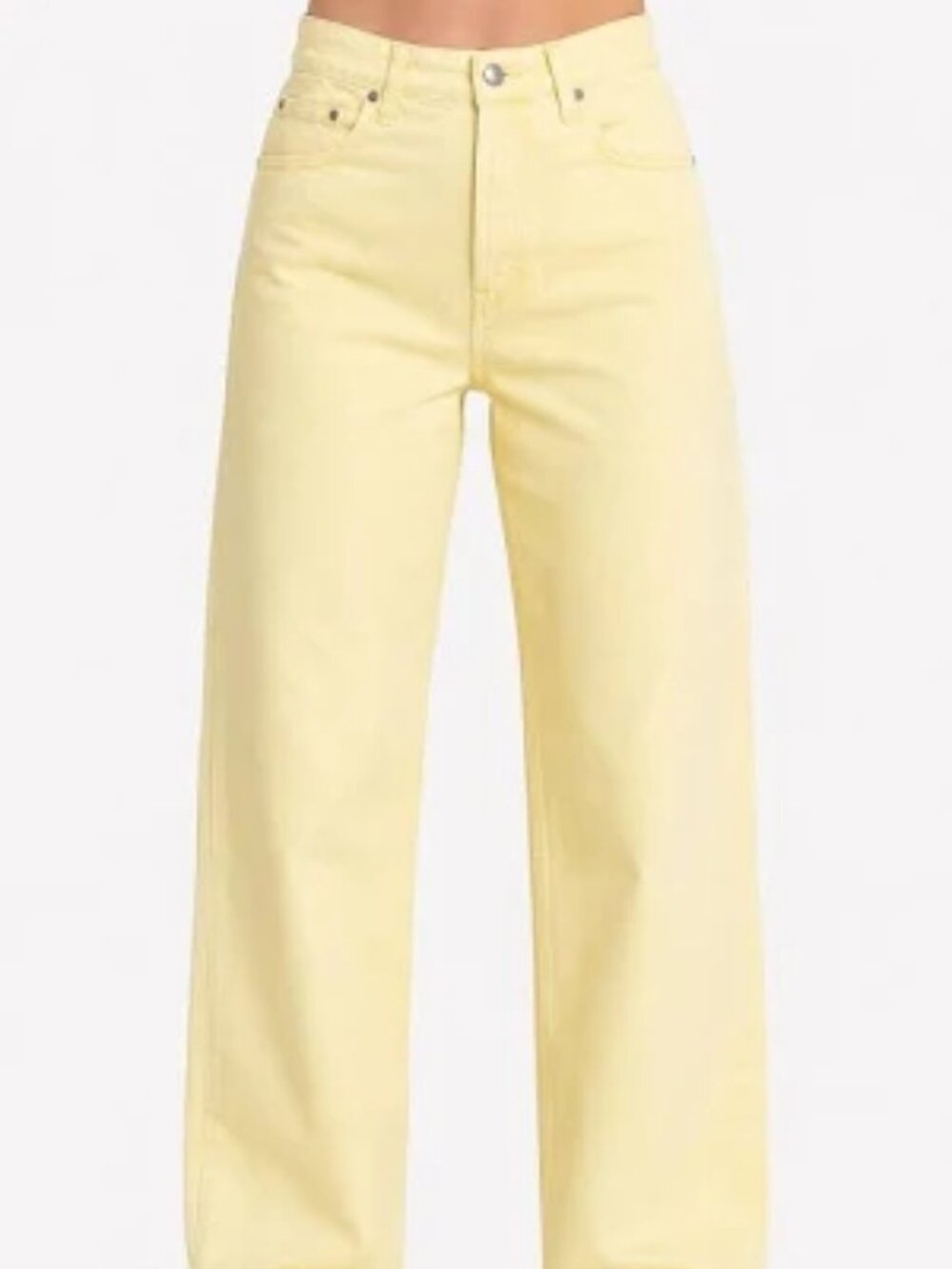 Universal Thread Women's High Rise Wide Leg Ankle Jeans Size 00 Cream NWT